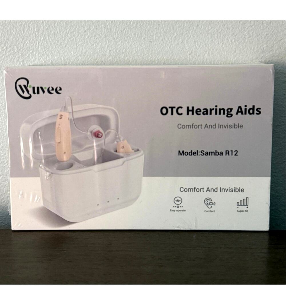 New Wuvee Samba R12 OTC Behind Ear Hearing Aids – Rechargeable Invisible Comfort